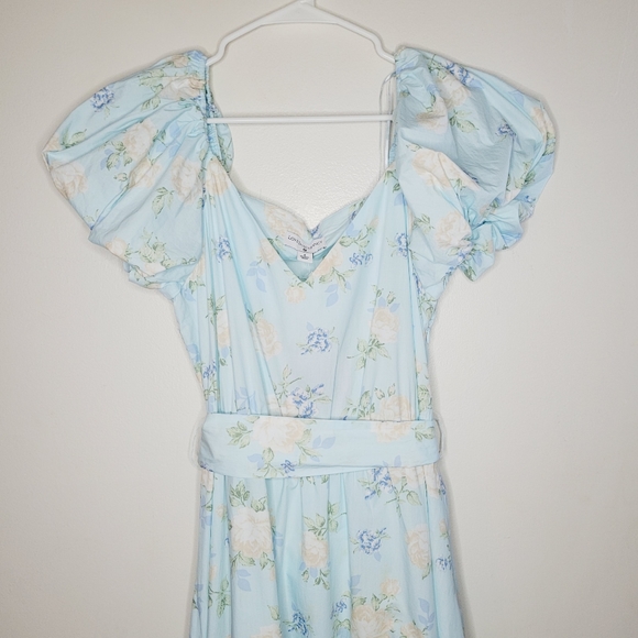 Loveshack Fancy x Target NWT  Blue Floral Estelle Dress Maxi Size 2 - Picture 3 of 15